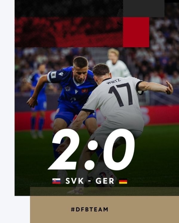世初赛2-0德国！斯洛伐克最新FIFA排行猛涨10位，升至第42名