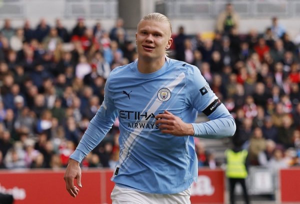 双响！英超官方：哈兰德当选曼城3-1伯恩茅斯一役全场最好球员